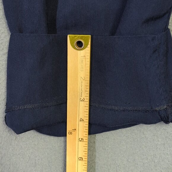 Giorgio Armani Pants Men's 54(IT) Fits 36x30 Navy Blue Pleated Cotton Slacks - Picture 9 of 12